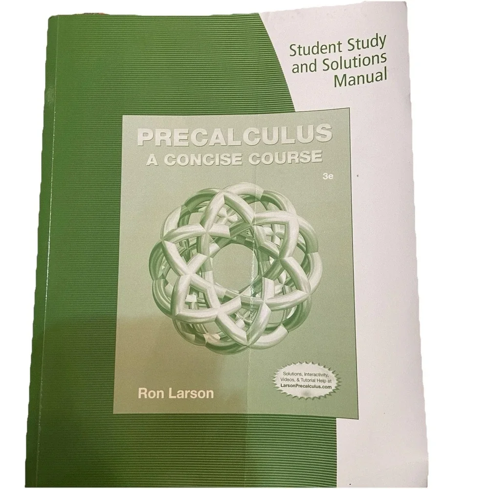 Larson's‎ Precalculus: a Concise Course - Study Manual GOOD Paperback
